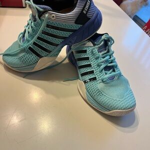 K-Swiss Mint Green and Navy Performance Tennis Shoes